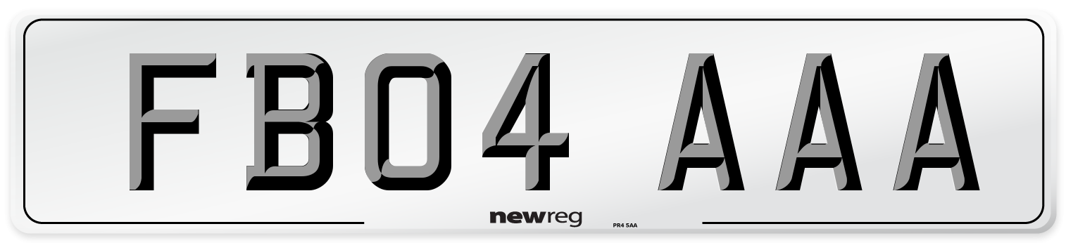 FB04 AAA Number Plate from New Reg